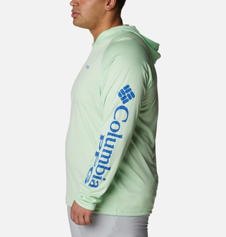 Men's Columbia PFG Terminal Tackle Hoodie Mint | Plus Size CA-VC8A6